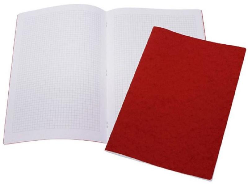 office focus Cahier d'école A4 quadrillé 40 feuilles, rouge, 10 pièces