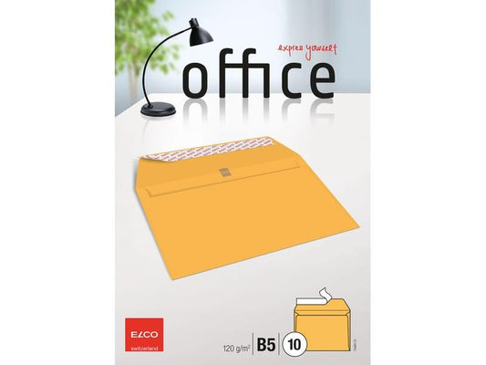 ELCO Enveloppe B5, Pas de fenêtres, 10 Pièce/s