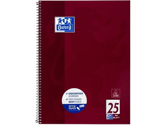 Oxford Cahier Bloc-notes collège A4+, ligné, prune