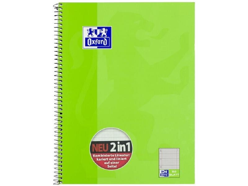 Oxford Cahier Bloc-notes collège A4+, KarLi, vert clair