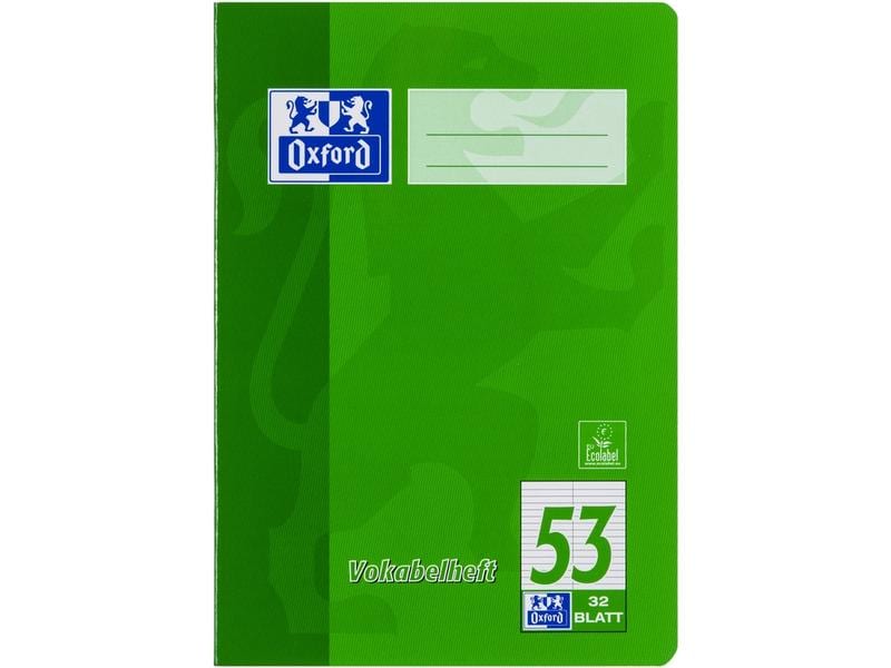 Oxford Cahier d'école Cahier de vocabulaire A5, ligné, assorti