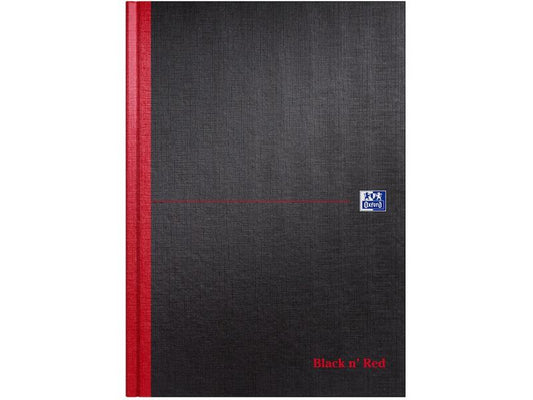Oxford Bloc-notes A4, vierge, noir/rouge
