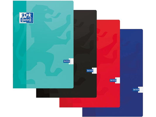 Oxford Cahier d'école A4, quadrillé, assorti
