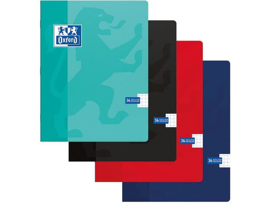 Oxford Cahier d'école A5, quadrillé, assorti