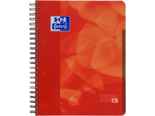 Oxford Carnet de notes A4+, quadrillé, rouge