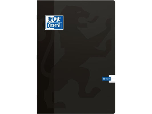 Oxford Cahier d'école A4, ligné, noir