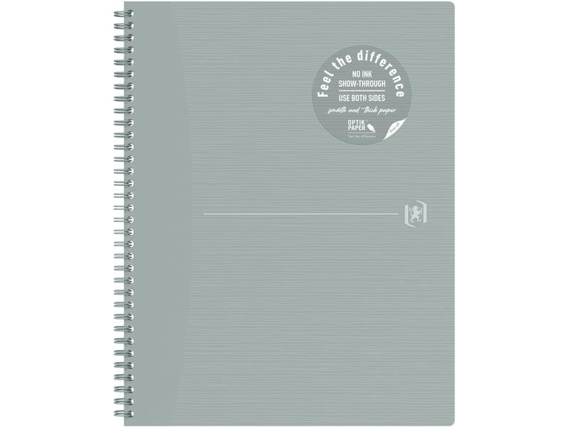 Oxford Bloc-notes A4+, quadrillé, gris clair