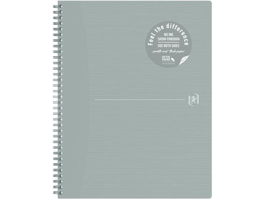 Oxford Bloc-notes A4+, quadrillé, gris clair