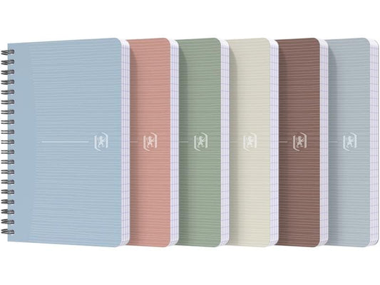 Oxford Carnet de notes Cahier à spirales quadrillé, assorti