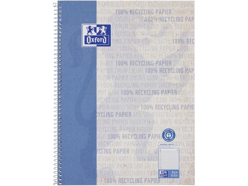 Oxford Bloc-notes Bloc-notes collège ligné, A4+, bleu