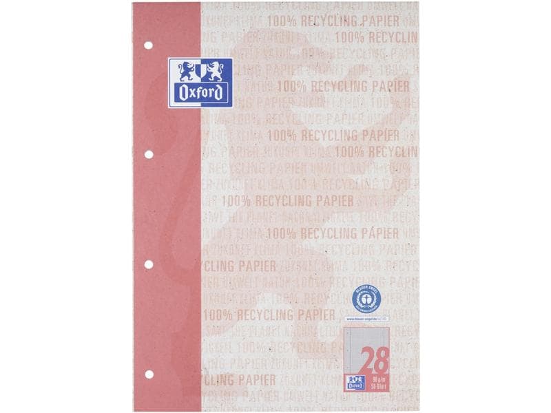 Oxford Bloc-notes A4, quadrillé, rouge