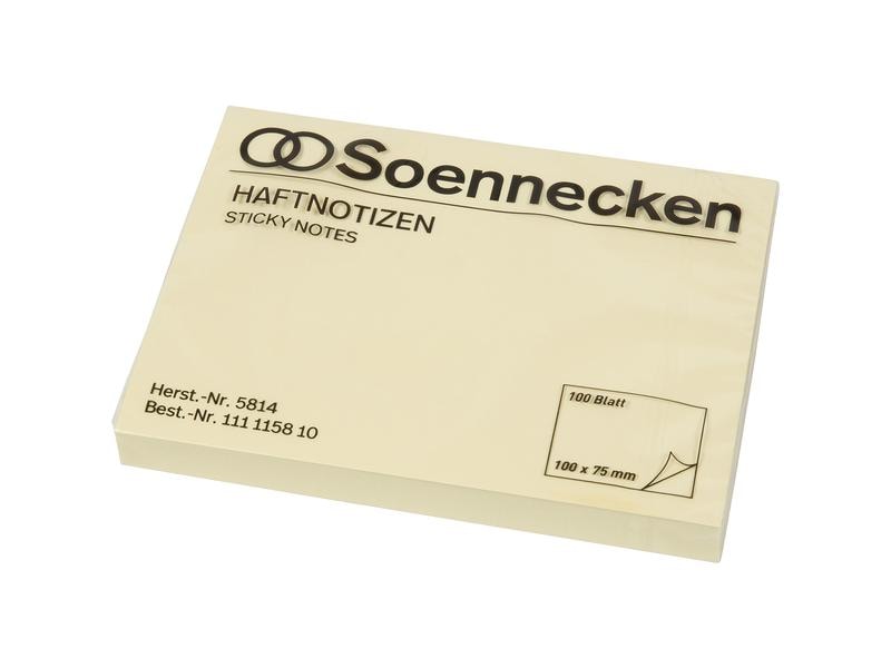 Soennecken Fiche de bloc-notes 10 x 7.5 cm, 12 x 100 feuilles, jaune