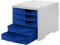 Styro Boîte à tiroirs Styroswingbox Gris clair/Bleu