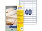Avery Zweckform Étiquettes universelles LR3657 48.5 x 25.4 mm, 100 feuille