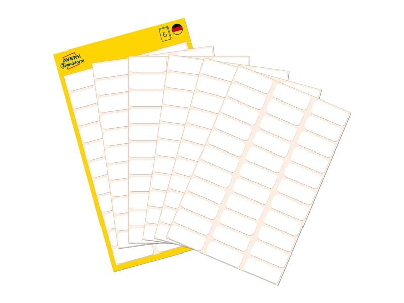Avery Zweckform Étiquettes multi-usage 20 x 8 mm, 6 feuille