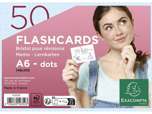 Exacompta Fiches Pois, bleu