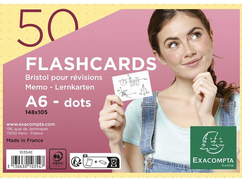 Exacompta Fiches Pois, jaune