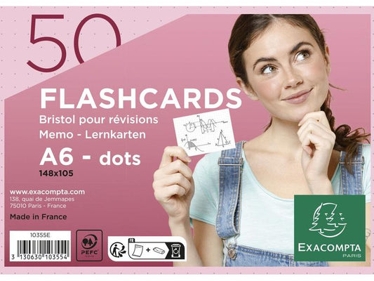 Exacompta Fiches Pois, Rosa