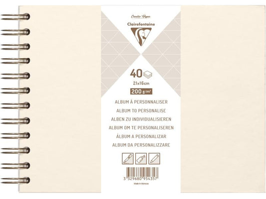 Clairefontaine Bloc-notes DIY 21 x 16 cm, Vierge, Ivoire