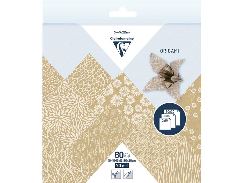 Clairefontaine Feuilles origami Origami Floral 70 g/m², 60 feuilles
