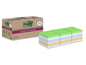 Post-it Fiche de bloc-notes Super Sticky Recycling, Multicolore, 18 blocs
