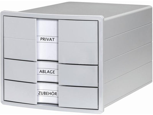 HAN Boîte à tiroirs Impuls 3 tiroirs, gris clair