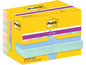 Post-it Fiche de bloc-notes Super Sticky 47 x 47 mm, Soulful, 12 blocs