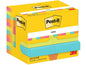 Post-it Fiche de bloc-notes Poptimistic 51 x 38 mm, Multicolore, 12 blocs