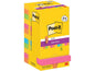Post-it Fiche de bloc-notes Super Sticky Z-Notes 76 x 76 mm, Carnival