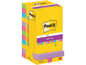 Post-it Fiche de bloc-notes Super Sticky 76 x 76 mm, multicolore