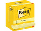 Post-it Fiche de bloc-notes Z-Notes 76 x 127 mm, Jaune, 12 blocs