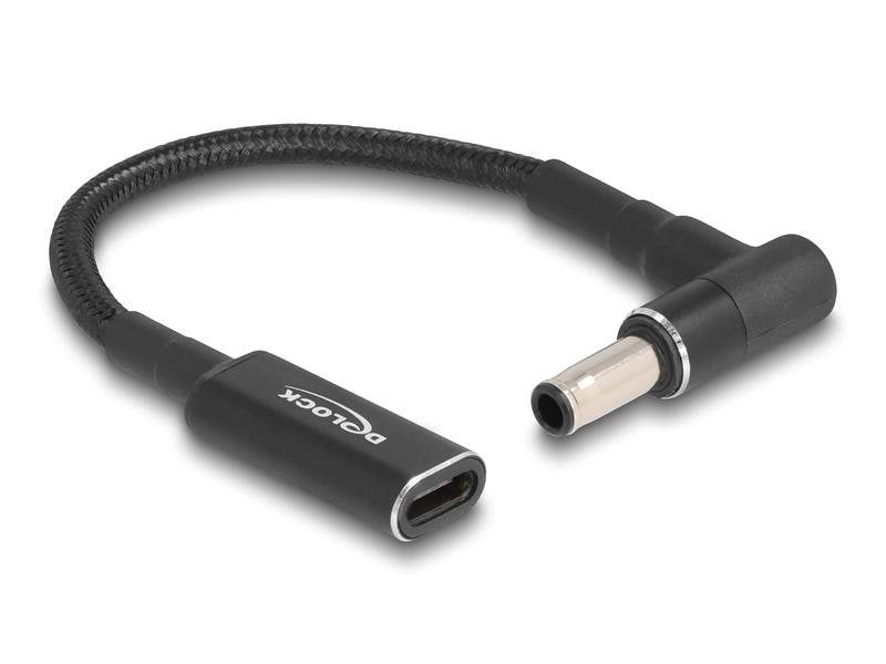 Delock Câble de chargement USB-C à Samsung 5.5 x 3 mm angulé à 90°, 15 cm