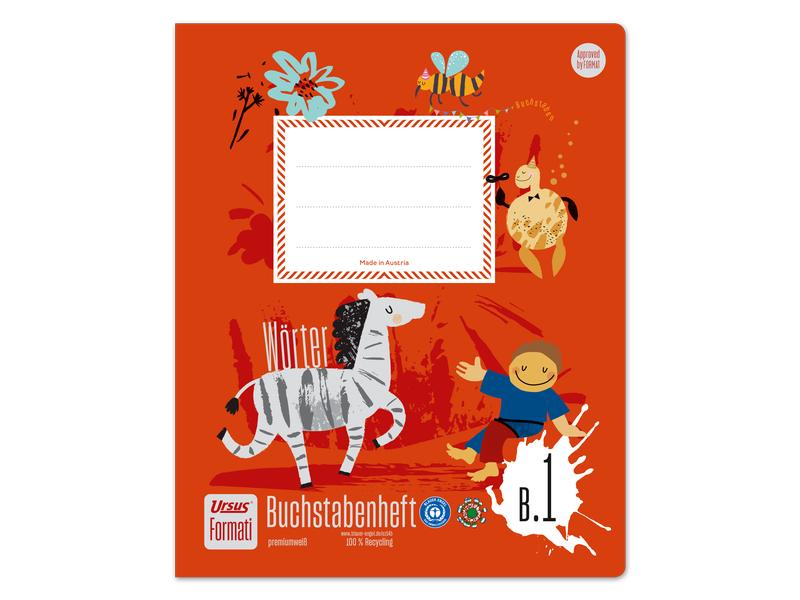 Formati Cahier d'école Imprimé B.1, 19.5 x 24 cm, À lignes