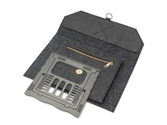 4smarts Pochette pour notebook Felty+ FoldStand ErgoFix 13 " Dunkelgrau