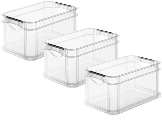 Rotho Boîte de rangement A5 3 pièces, Transparent