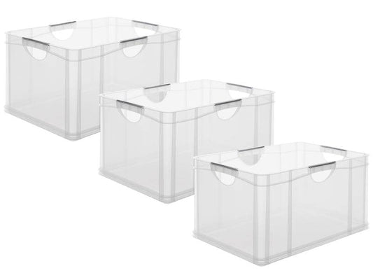 Rotho Boîte de rangement A3 3 pièces, Transparent
