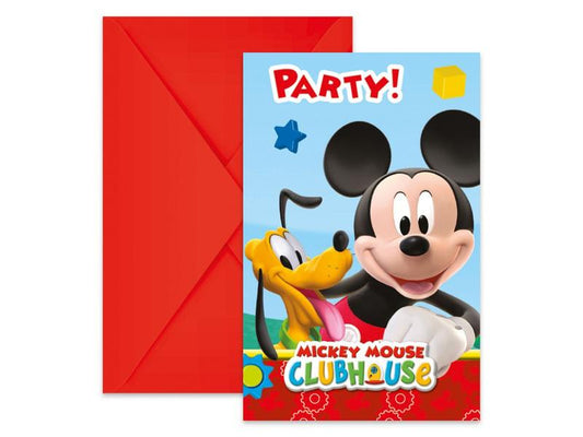 Amscan Carte de félicitations Disney Mickey 6 pièces