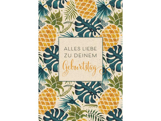 Natur Verlag Carte de félicitations Ananas 17.5 x 12.2 cm