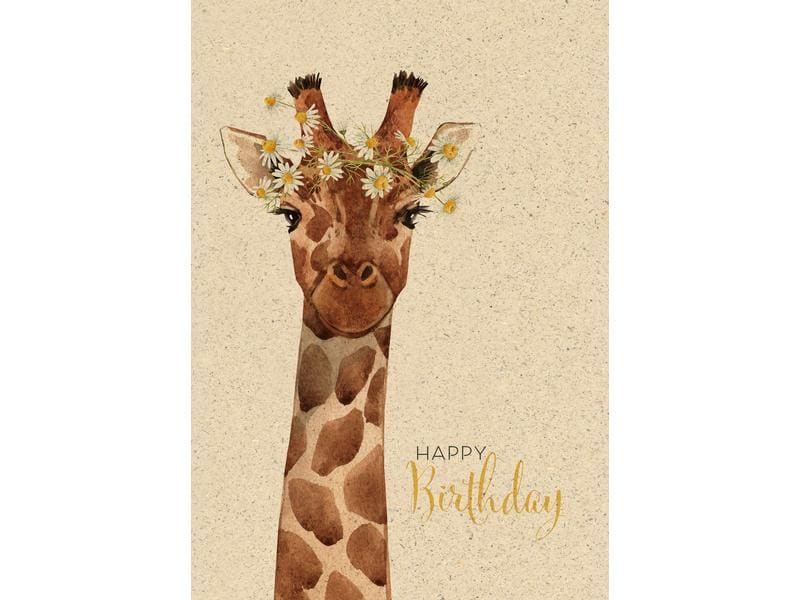 Natur Verlag Carte de félicitations Girafe 17.5 x 12.2 cm