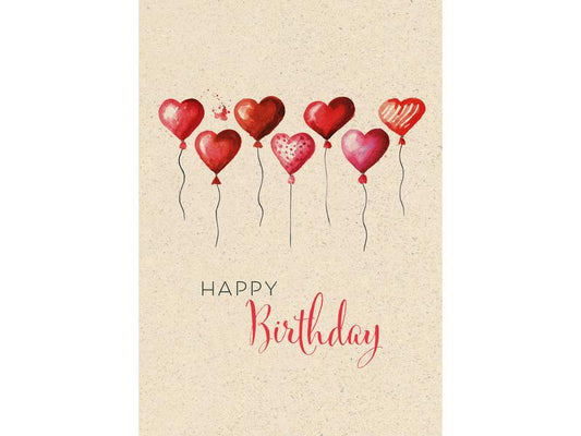 Natur Verlag Carte de félicitations Ballons en forme de cœur 17.5 x 12.2 cm