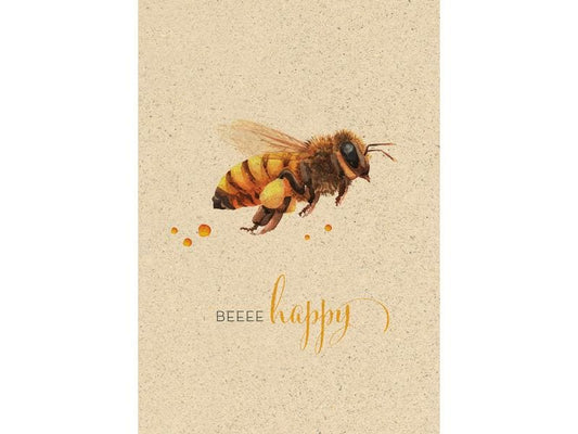 Natur Verlag Carte à motif Bee Happy 17.5 x 12.2 cm