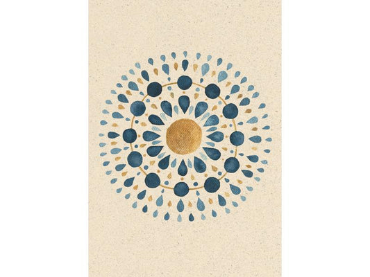 Natur Verlag Carte à motif Mandala bleu 17.5 x 12.2 cm