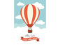 Cart Carte d’adieu Ballon à air chaud A4