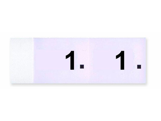 Simplex Fiche de bloc-notes Blocs vestiaires 1-100, Blanc