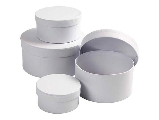 Creativ Company Boîte en carton Blanc, 4 pièces