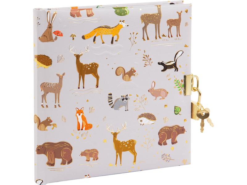 Goldbuch Journal intime Woodland 96 pages, 16.5 x 16.5 cm, brun