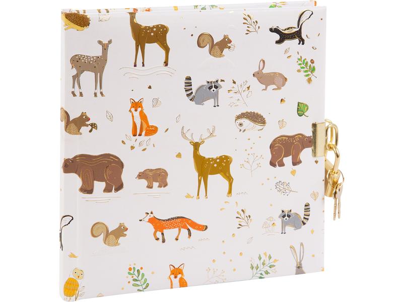 Goldbuch Journal intime Woodland 96 pages, 16.5 x 16.5 cm, blanc