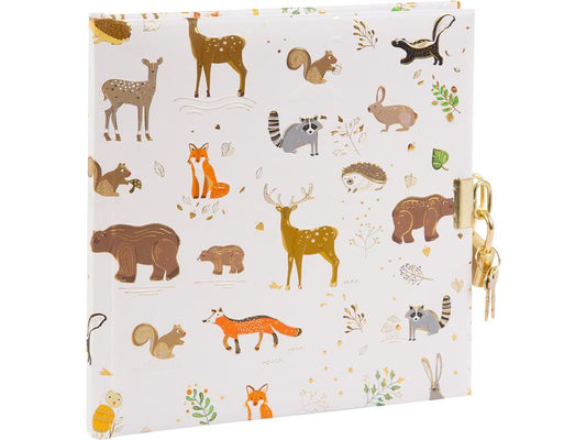 Goldbuch Journal intime Woodland 96 pages, 16.5 x 16.5 cm, blanc
