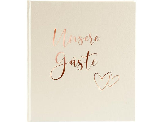 Goldbuch Livre d’or Palpitations cardiaques 29 x 23 cm, 176 pages, Beige
