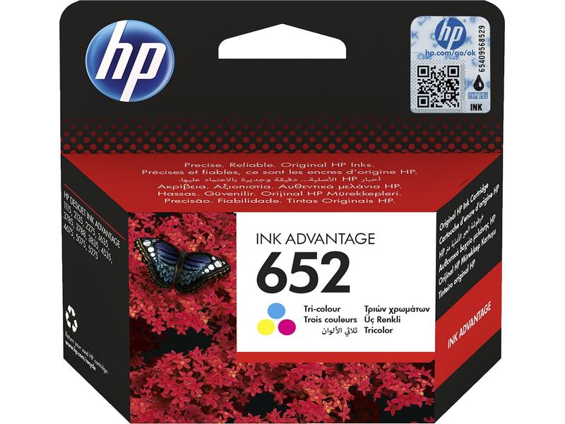 HP Encre N° 652 (F6V24AE) Cyan/Magenta/Yellow